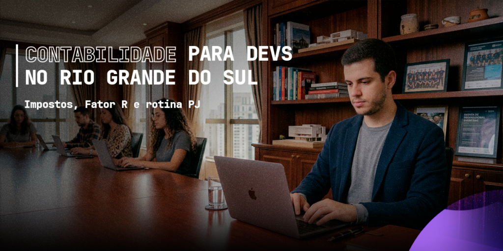 Contabilidade para Devs no Rio Grande do Sul: impostos, Fator R e rotina PJ